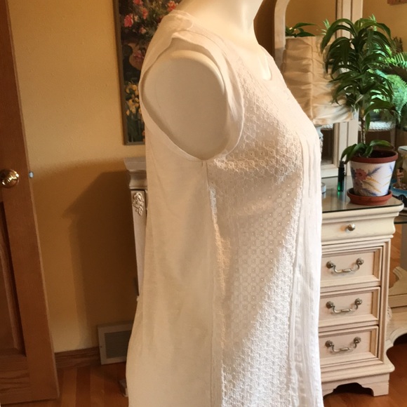NWOT Lucky brand sleeveless white tunic - Picture 5 of 6